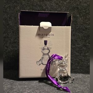 Waterford Crystal Reindeer Ornament with Purple Accents